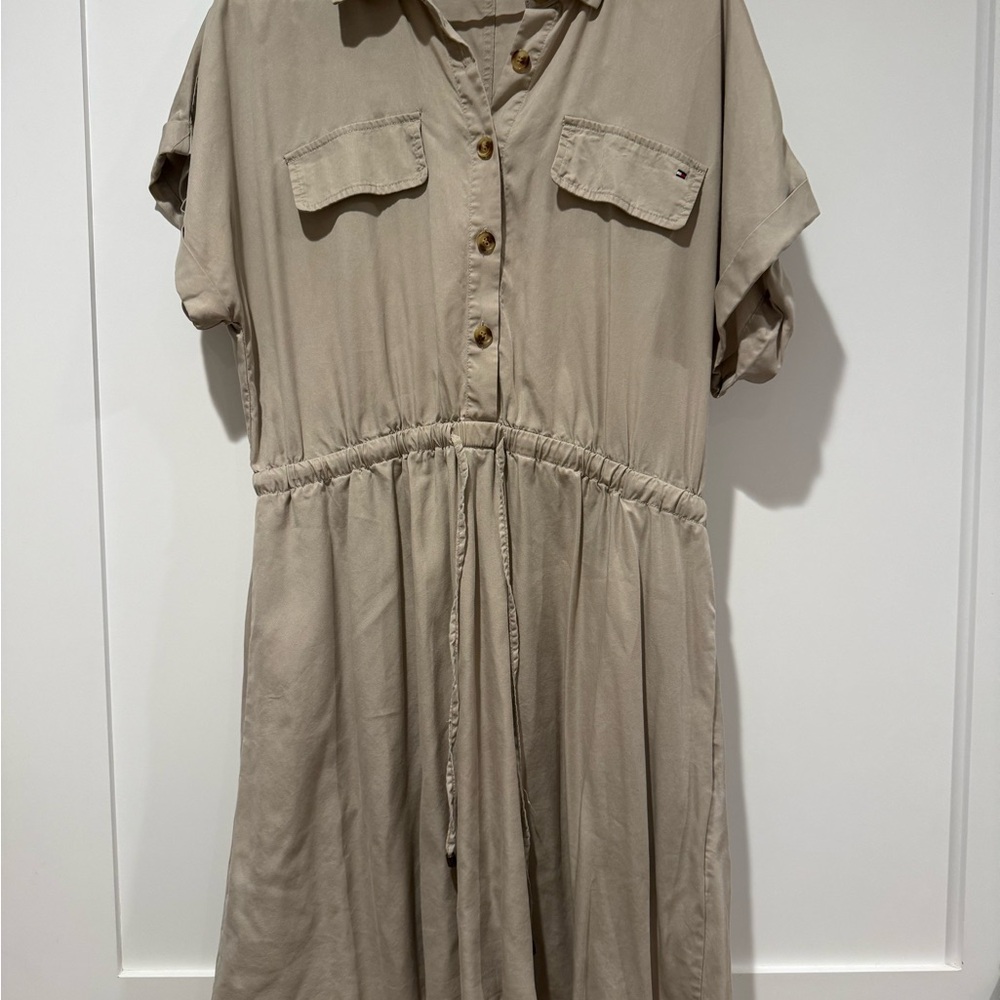 Tommy Hilfiger Beige Button-Up Dress